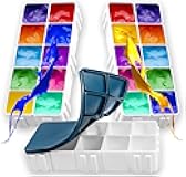 30 Compartments Plastic Paint Palette with Lid, Airtight Leakproof Watercolor Palette for Gouache, Acrylic and Oil