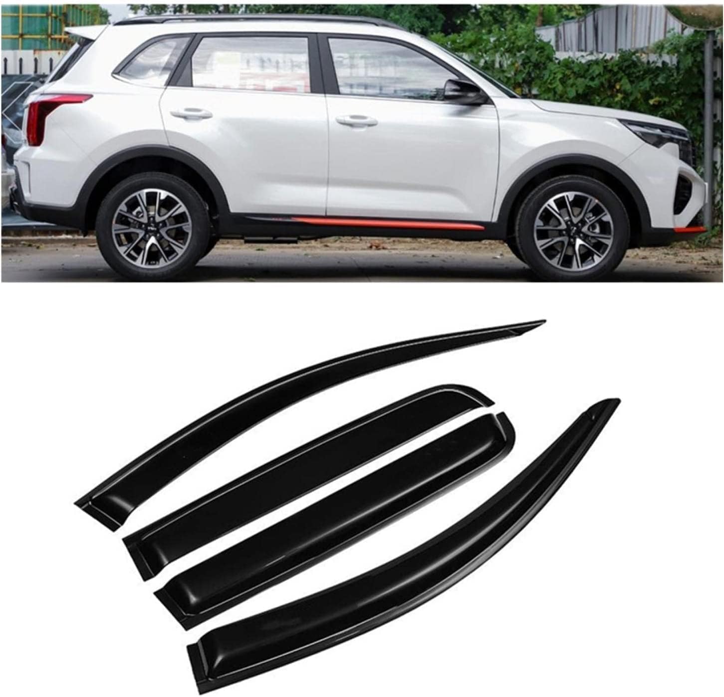 PANXUC Car Wind Deflectors for Kia Sportage R 2017-2021, Side Window Wind Rain Deflector Window Visor Sun Rain Guard Smoke Guards