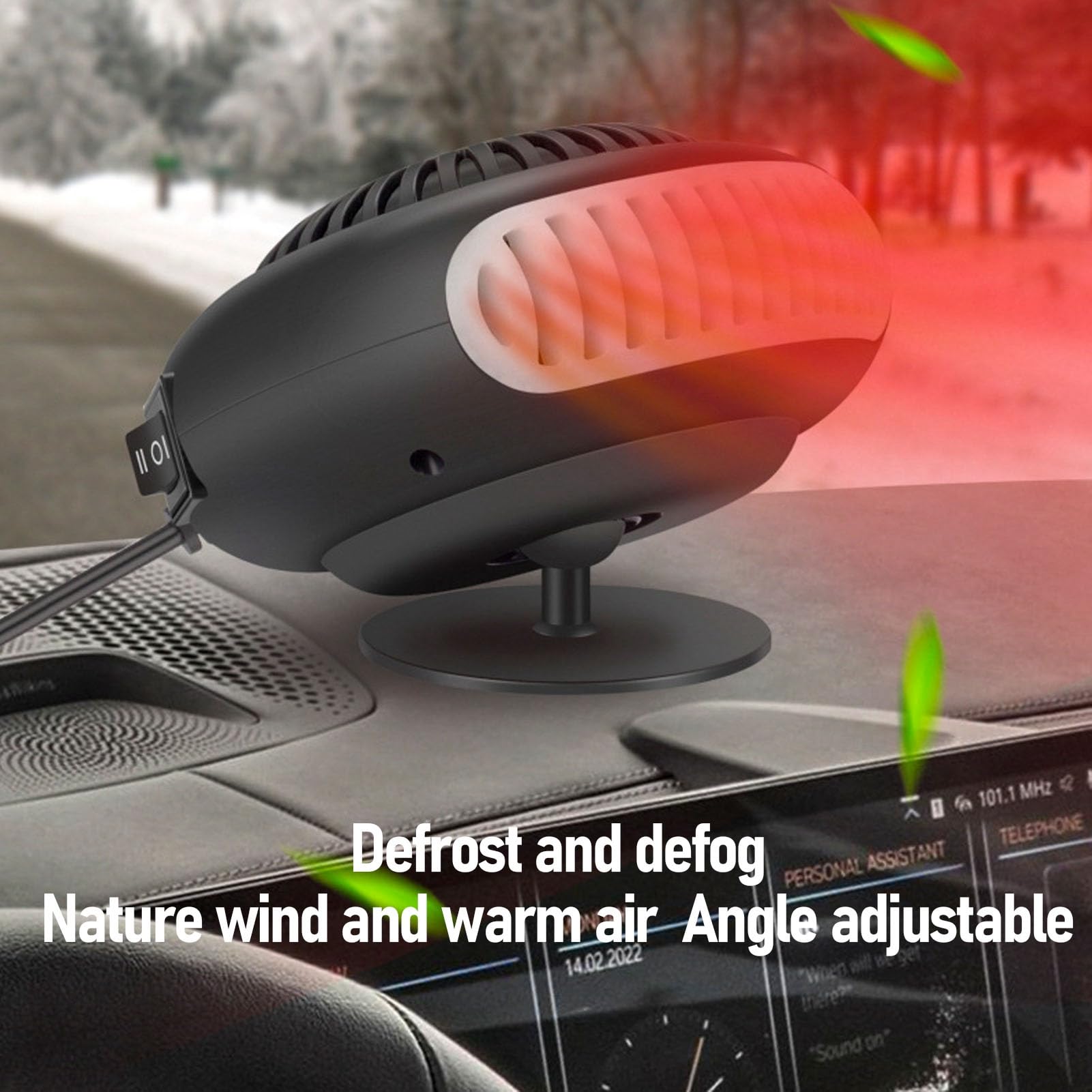 Riscaldatore Elettrico, Scaldabagno Termostato 170W Riscaldatore Silenzioso Piccolo con Rilevamento della Temperatura e Porte USB, Compatibile con Batterie 20V Massimo per la