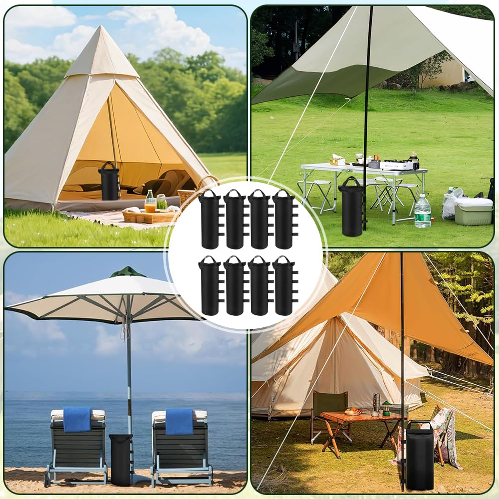 Gewichte für Pavillon Sandsack 8 Stück, Sandsäcke für Pavillon, V800d Oxford Erdicken Sandsack, Sandsäcke Zum Beschweren,für Outdoor Zelt Sonnenschirm