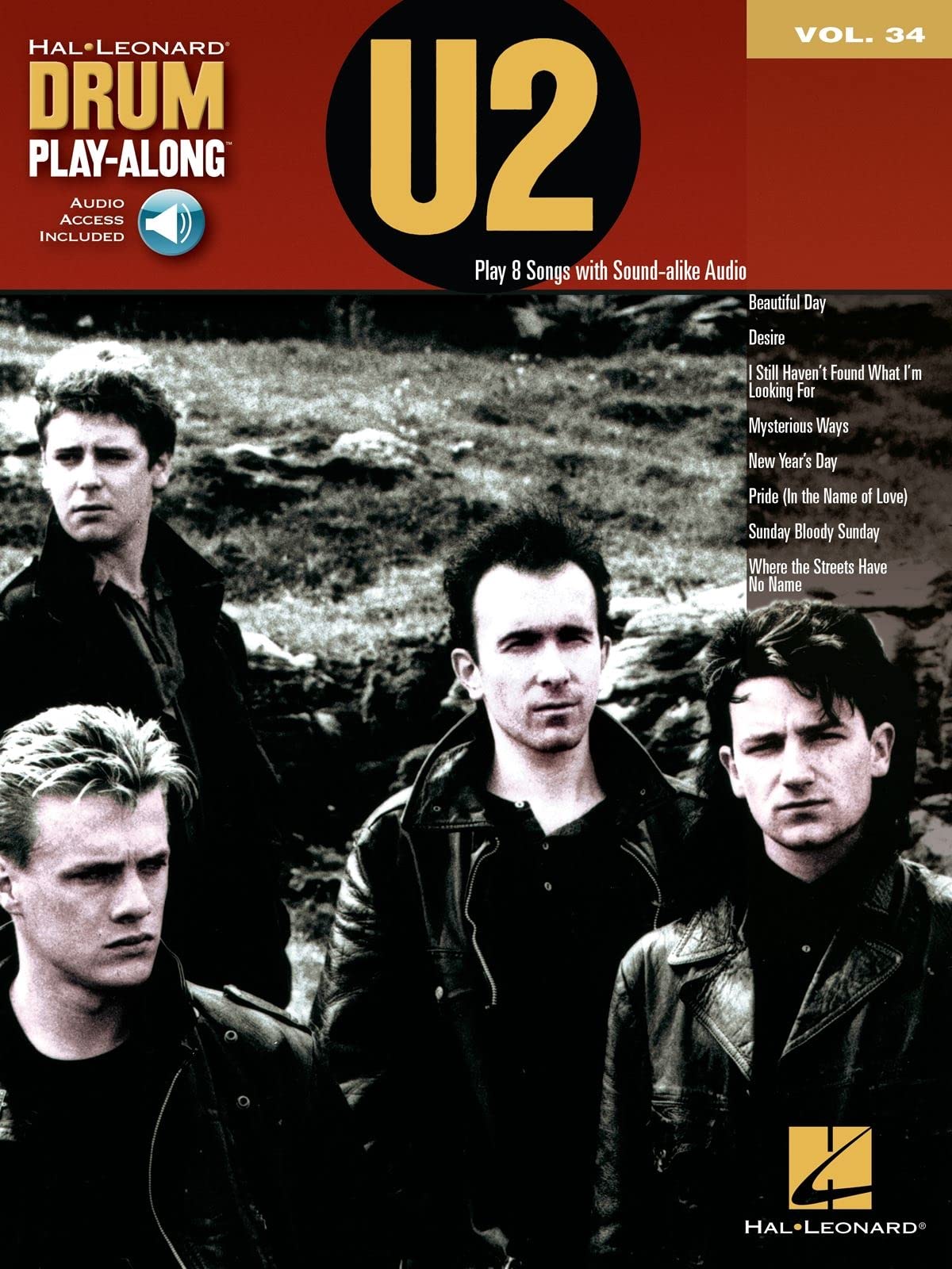 U2 Book and Audio Online Drum Kit Hal Leonard