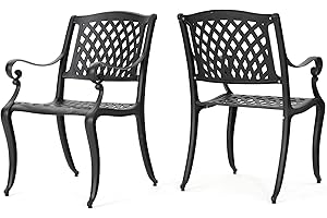 Christopher Knight Home Hallandale Cast Aluminum Frame Outdoor Chairs