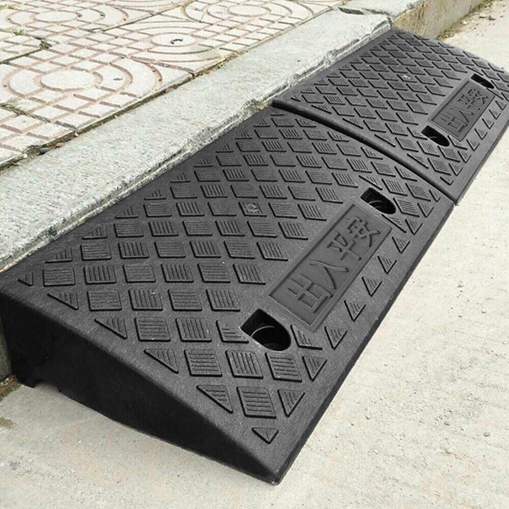 Saffory Kerb Ramps 9cm Height, 2PCS Curb Ramp for Vehicles, Heavy Duty Threshold Ramp for Wheelchairs, Curb Ram for Driveway, Mobility Scooter/Step,(50x27x9cm) X2