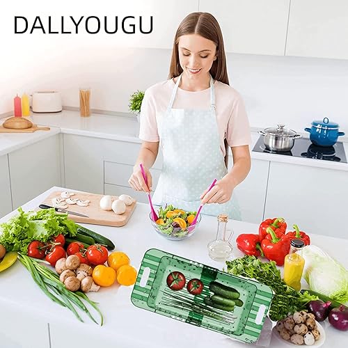 Miniatura 3 de Colador para colgar sobre el fregadero, coladores y coladores plegables para lavar verduras, colador plegable para fregadero de cocina (verde