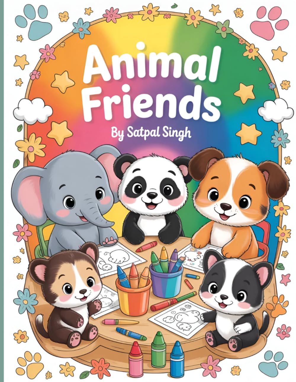 Cute, Friendly, and Adorable Animals with Fun and Easy Coloring Pages to Inspire Creativity, Imagination, and Relaxation for Toddlers and Young Children