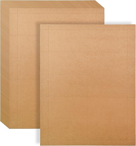 Miniatura 1 de VANRA 1000 Cards Printable Business Cards 3.5x2 in Perforated Card Stock Paper for Laser & Inkjet Printers, 100 Sheets (Black)