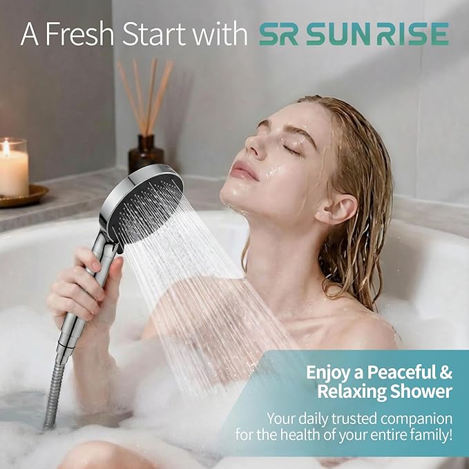 Regadera de Mano con Filtro Alta Presión 9 Modos - Manguera Acero Inoxidable miniatura 9