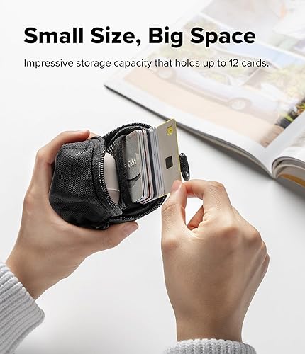 Miniatura 4 de Ringke Mini tapa de bolsa con mosquetón, bolsa pequeña para auriculares inalámbricos universales, accesorios de llavero impermeables duraderos