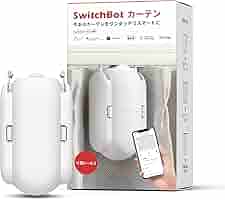 【2個セット】SwitchBot カーテン自動開閉ロボット 角型レール SwitchBot スマートカーテン 角型/U型レール対応 自動開閉 光