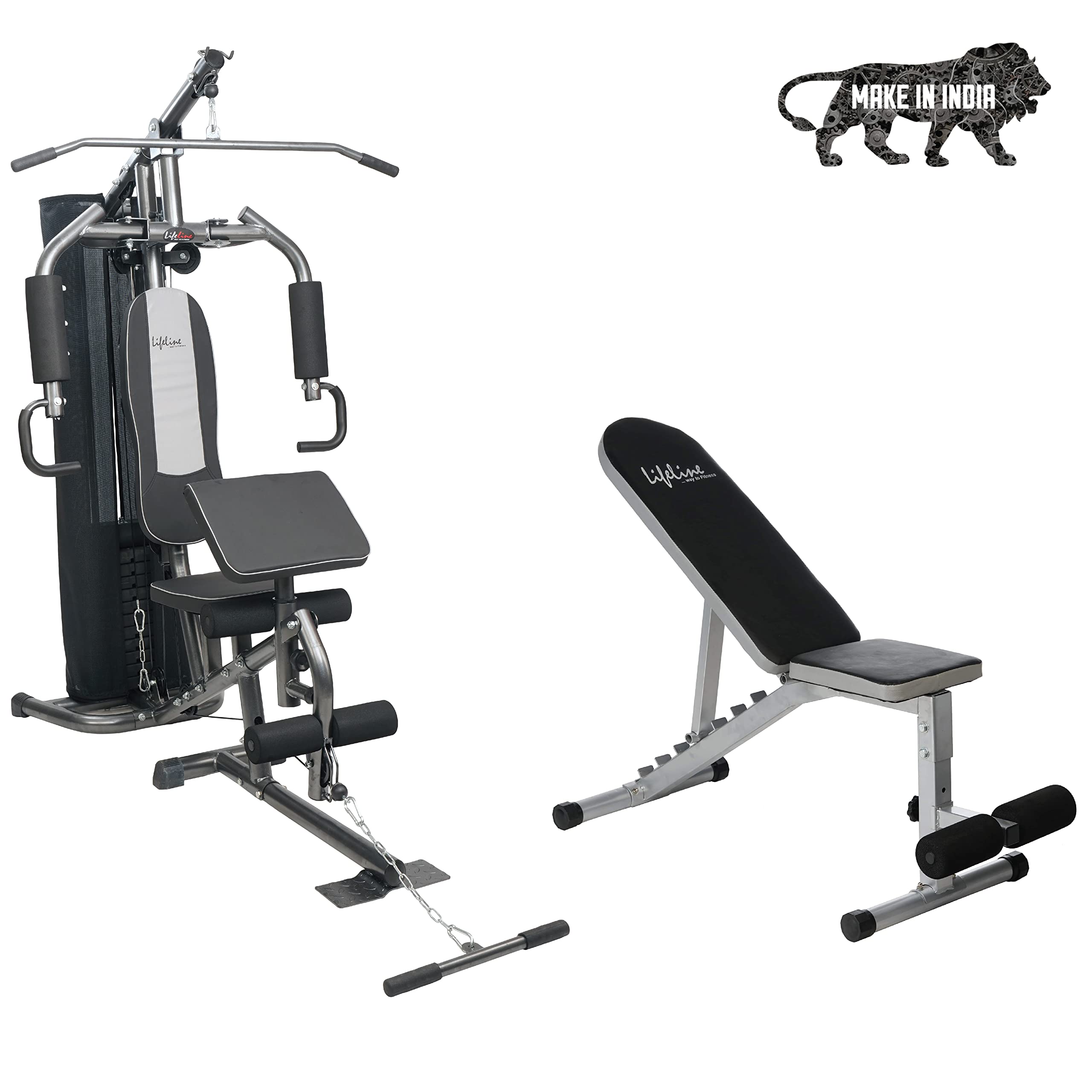 Life Line Fitness Hg-005 Home Gym With Lb-311 Adjustable Bench (8 Levels), Multipurpose All In One Home Gym Workout Combo (Without Installation) (B09YHYZS67) Amazon Price History, Amazon Price Tracker