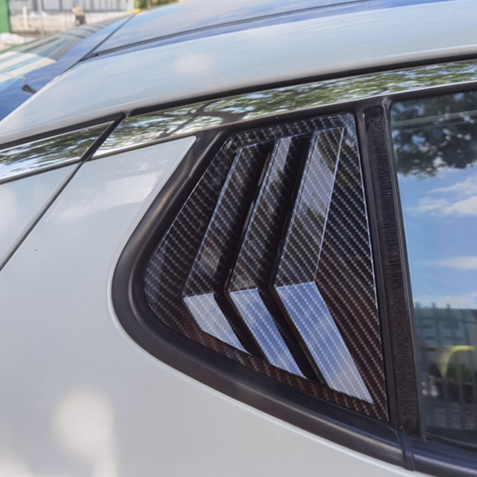 2 sztuki do KIA K5 2011-2015, tylne okiennice samochodowe żaluzje boczne, osłony, wykończenia, akcesoria zewnętrzne ABS, B Carbon Fiber Look