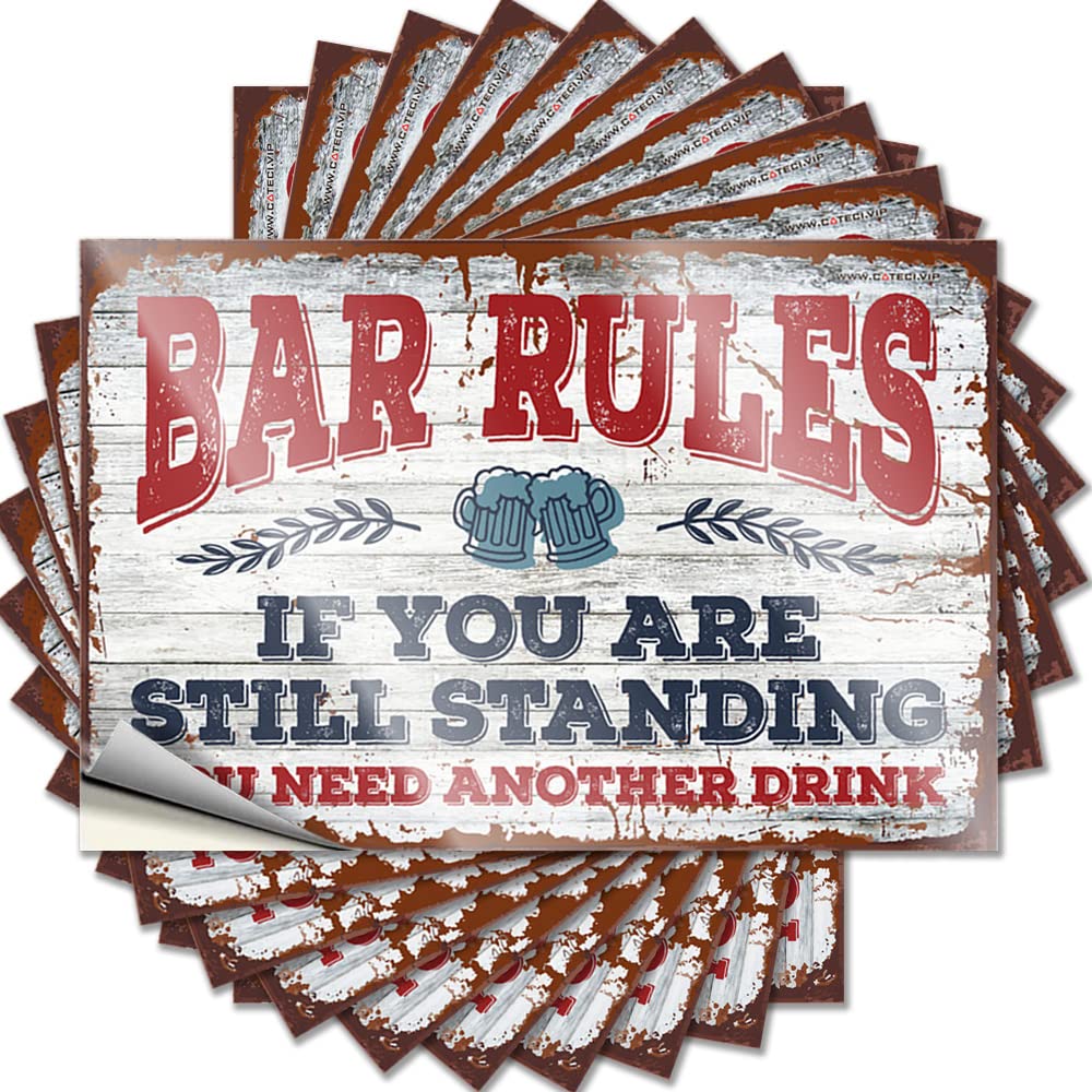 Stitch Vintage Decal - Bar Rules Removable Decal Helmet Easy Peel for Ship(6X9CM)