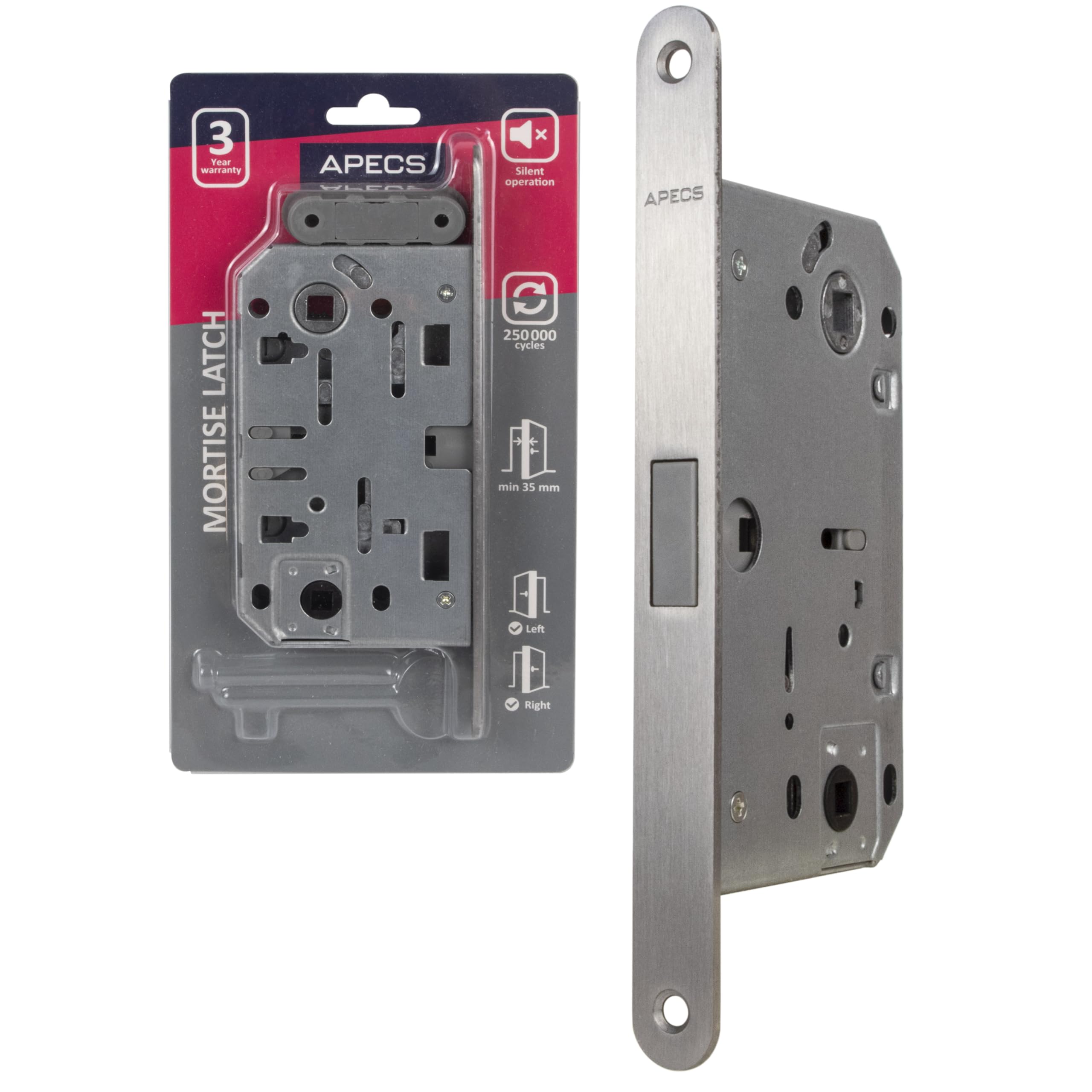 Serrure magnétique APECS, serrure silencieuse moderne avec serrure à plaque, pour portes intérieures de maison et de bureau, APECS 5300-MC-WC (WC)