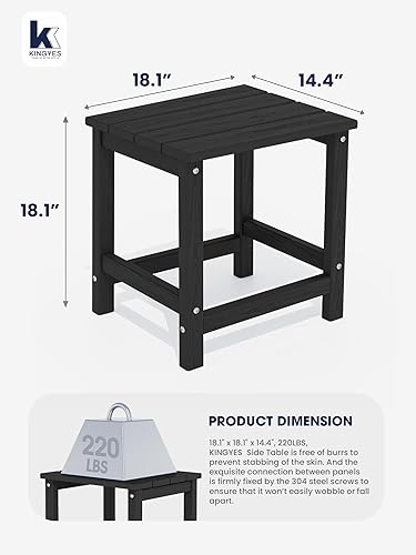 Miniatura 2 de KINGYES Mesa auxiliar doble, mesa auxiliar Adirondack, color verde manzana