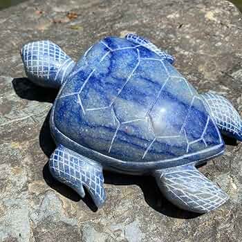 Amazon.co.jp: ブルーアベンチュリンクォーツ 海亀さん リアル