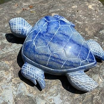 Amazon.co.jp: ブルーアベンチュリンクォーツ 海亀さん リアル