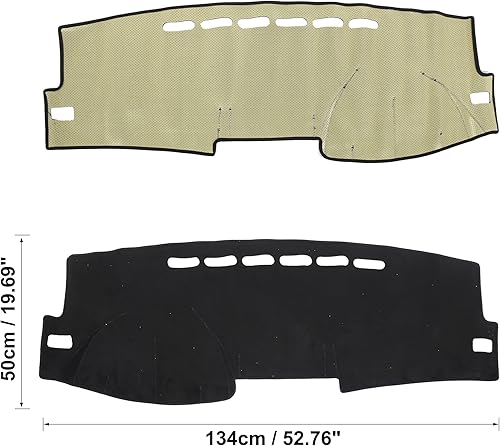 Miniatura 6 de X AUTOHAUX Cubierta del tablero del coche antideslizante Mat Protector alfombra para Toyota Corolla 2009 2010 2011 2012 2013