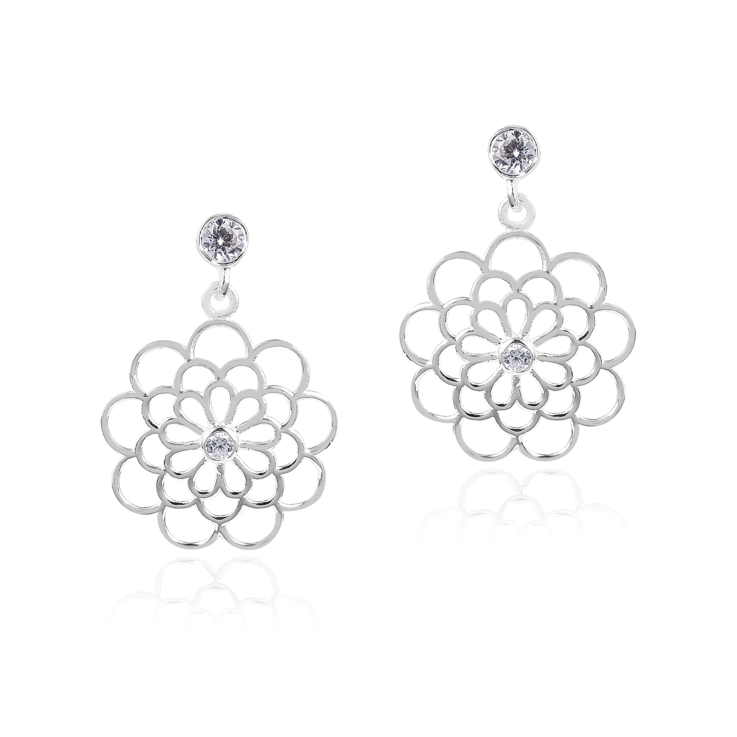 925 Sterling Silver Mystical Flower Drop Earrings For Girls Women | Gift Item for Women Men Girls Boys Kids (B0CJRQ754X) Amazon Price History, Amazon Price Tracker