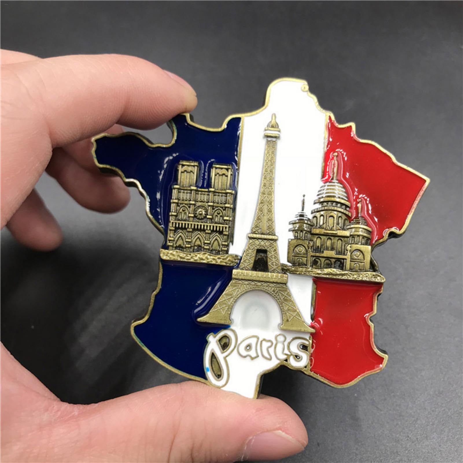 Calamita da frigorifero 3D con Francoforte Germania souvenir turistico regalo e collezione decorazione casa e cucina adesivo magnetico magnete per frigorifero Francoforte Germania
