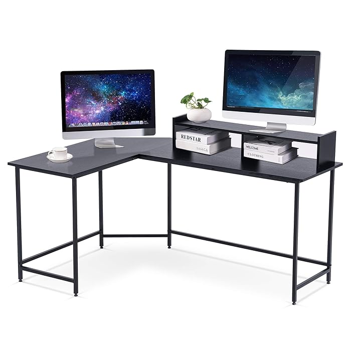 Buy Ivinta Modern LShaped Computer Office Desk, Gaming Corner Desk
