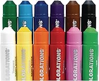 Vista 1 de Juego de 12 barras de pintura al témpera, sin desorden, no tóxico, de secado rápido, colores vibrantes, pintura para niños, pintura, arte