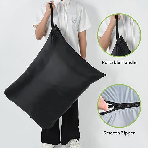 Miniatura 2 de OTraki 2 bolsas grandes para artículos húmedos de 20 x 24 pulgadas, bolsa impermeable para traje de baño, bolsa reutilizable para seco y húmedo con