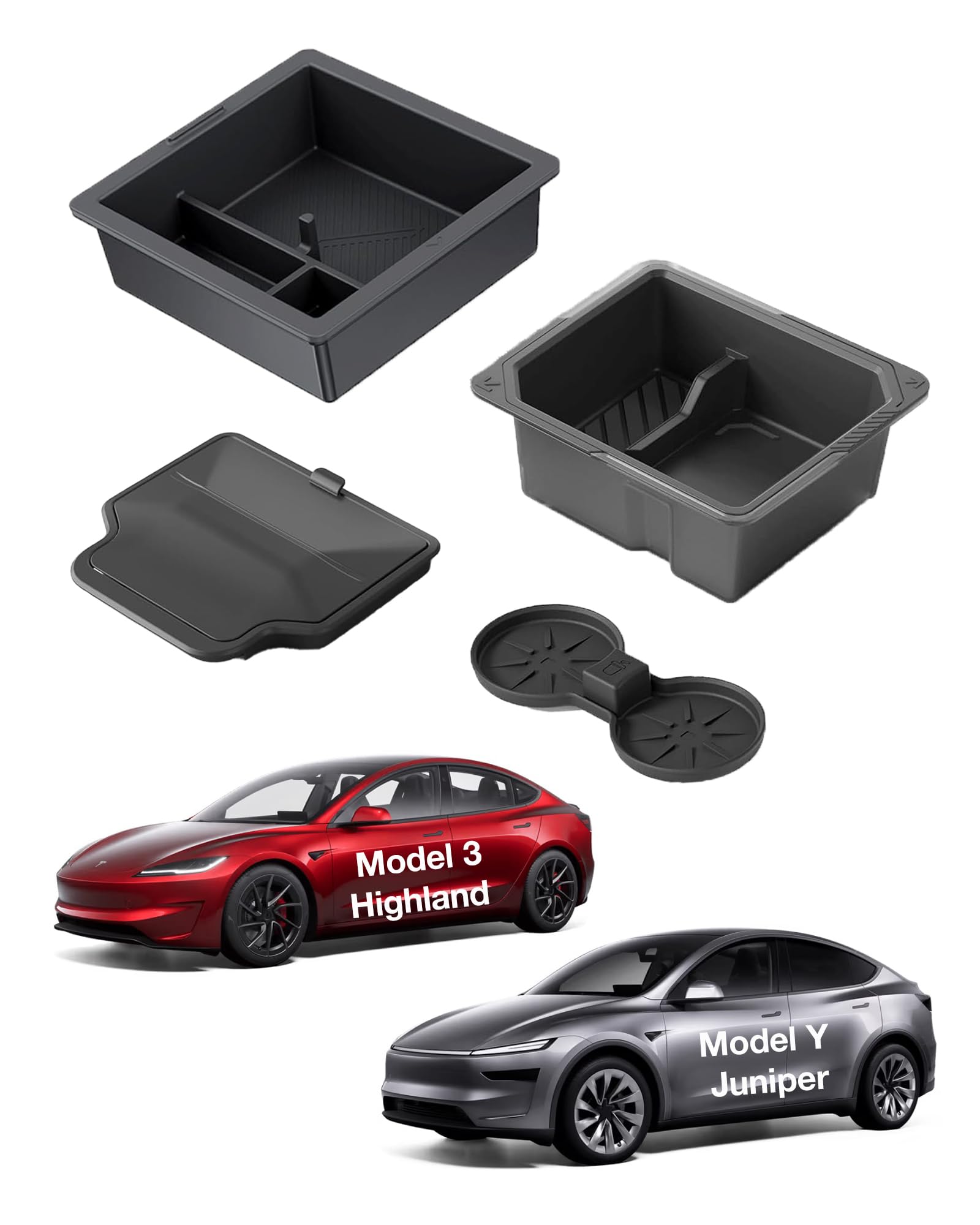 Photo 1 of Heryvii Center Console Organizer for Tesla Model Y Juniper & Model 3 Highland