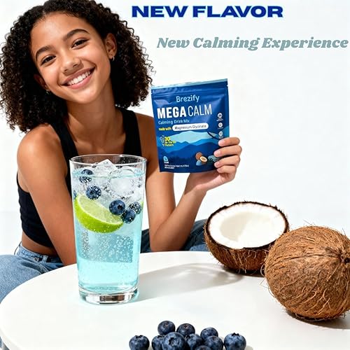 Miniatura 2 de MegaCalm - Palitos de bebida de limonada de coco, soporte de cortisol con glicinato de magnesio, Ashwagandha, L-teanina, vitamina D, electrolitos,