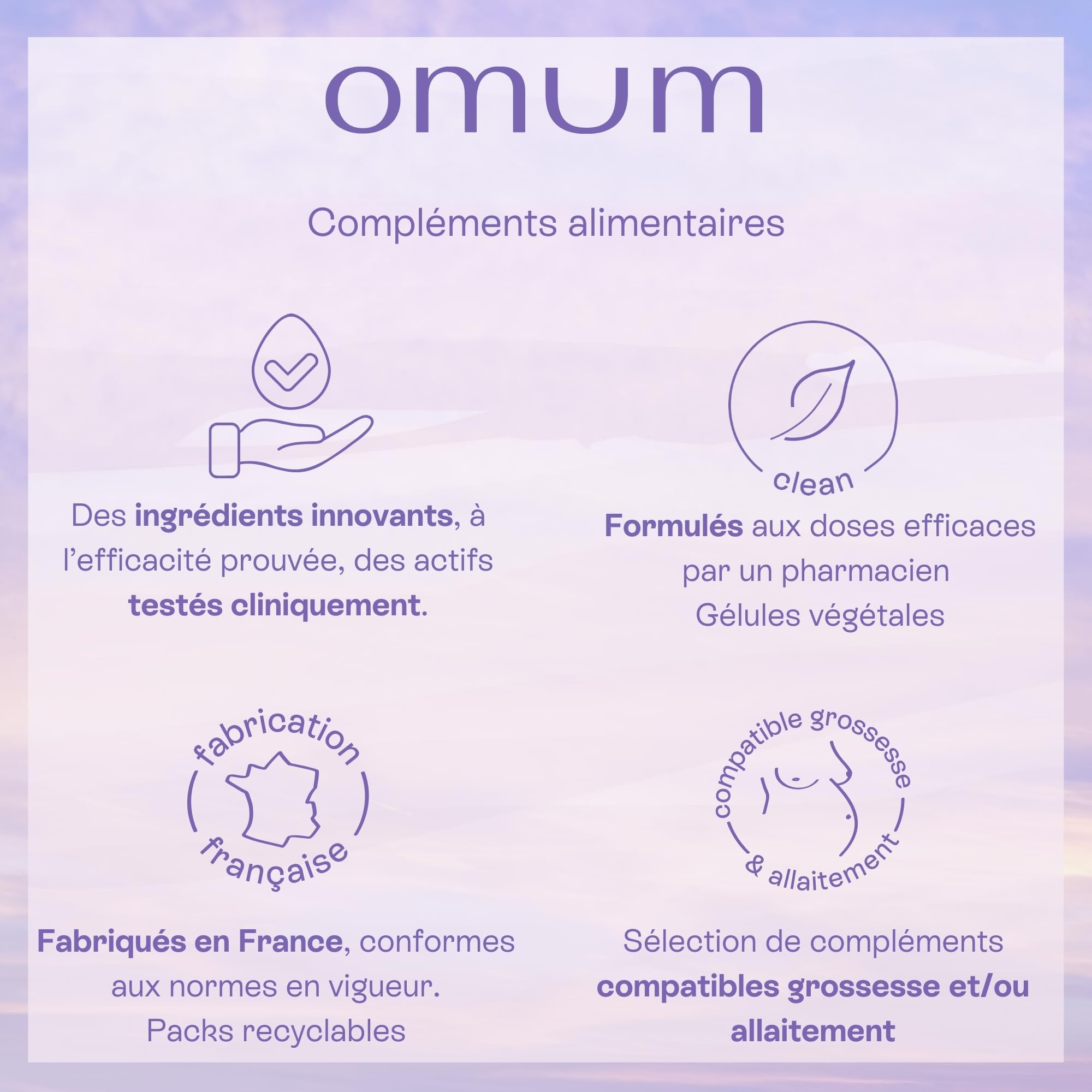 OMUM - Duo SPM, règles et cycles - Mon Cycle Zen sommeil et humeur + Mon Cycle Confort compléments
