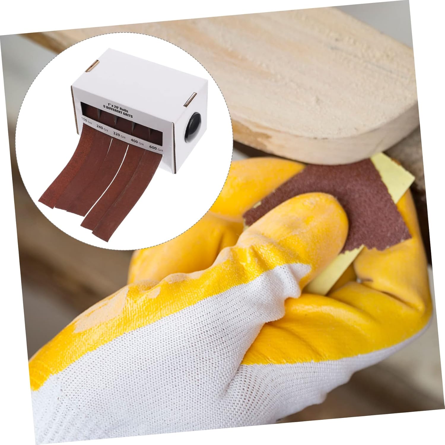 5 Roll Sandpaper Box Sandpaper for Drywall Sanding Paper Sheets Abrasive Paper Rolls