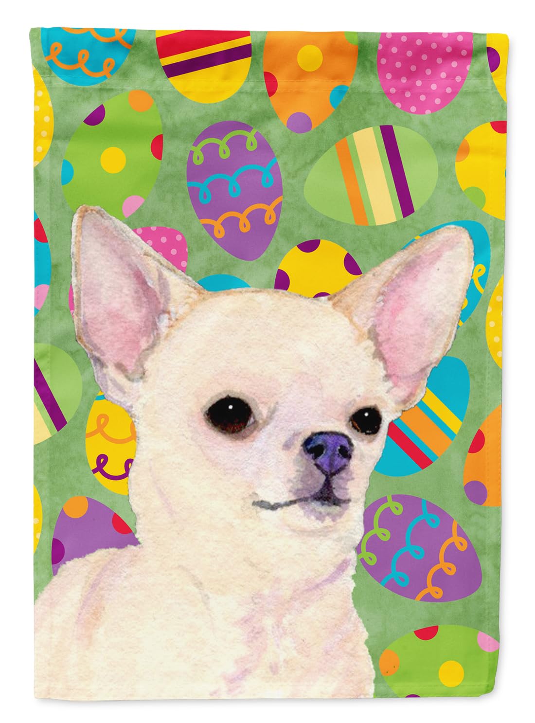 Chihuahua drapeau de jardin décoration de Pâques multicouleur outdoor