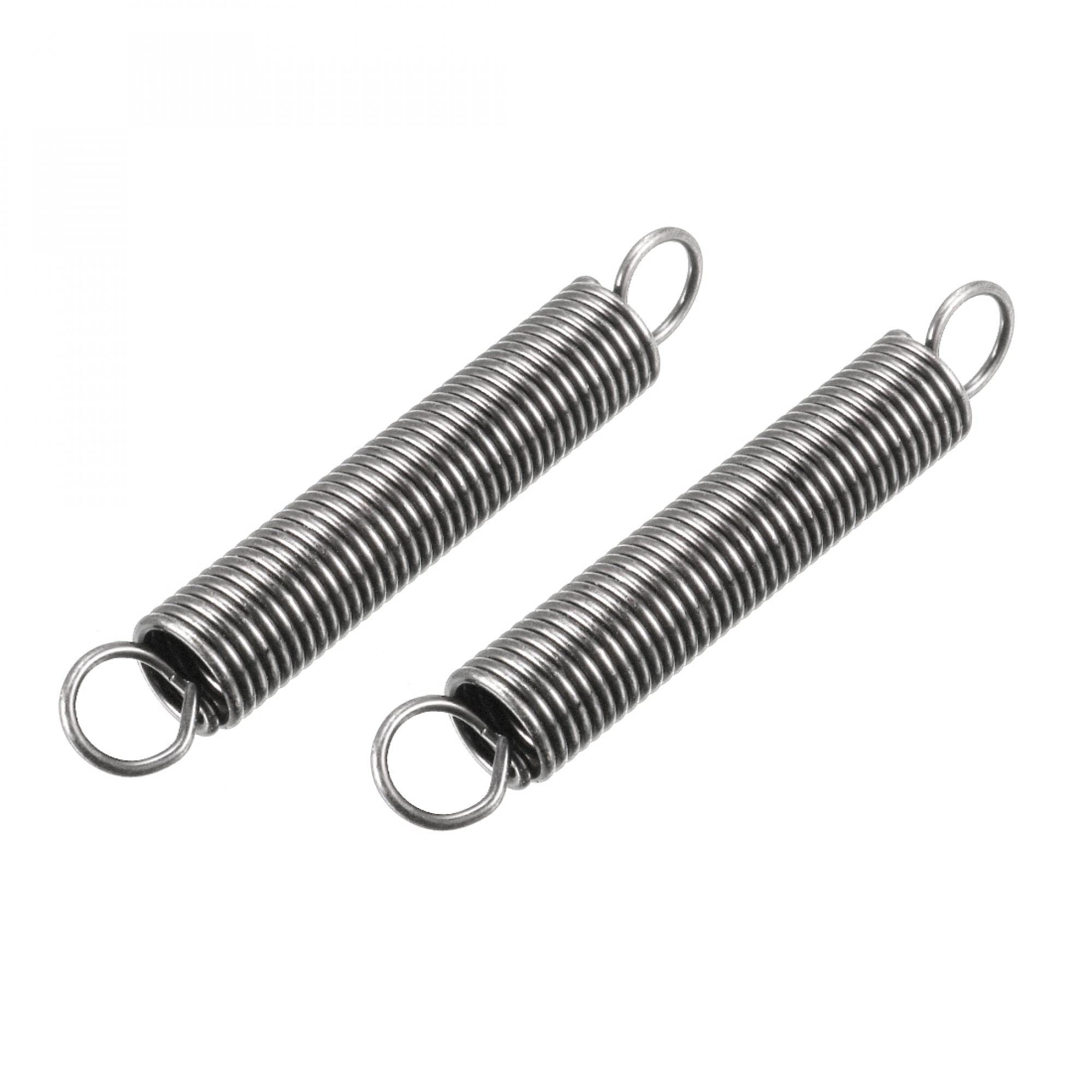 Uxcell Sourcingmap Extension Spring - 1.2Mm Wire Dia, 10Mm Od, 65Mm Free Length Spring Steel Small Dual Hook Tension Spring 2Pcs