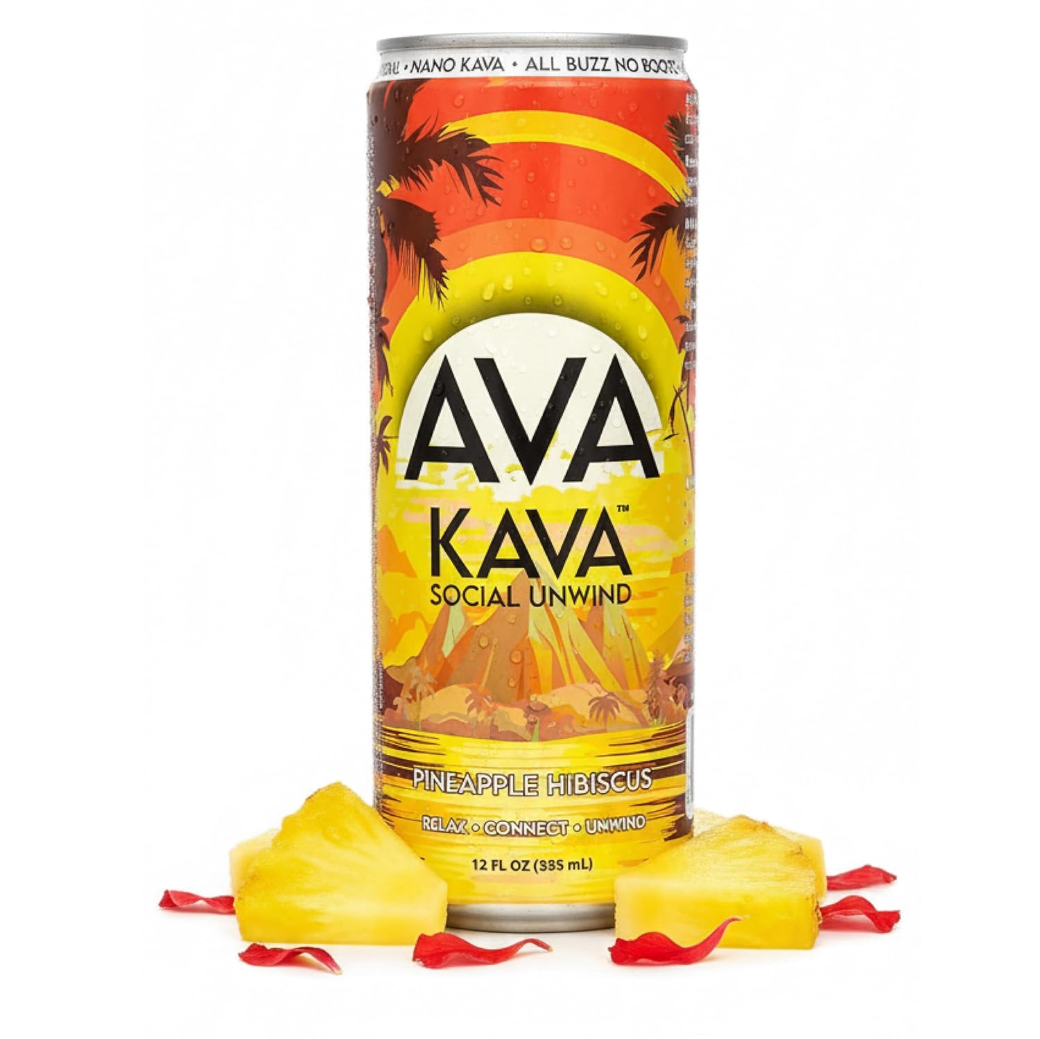 AVA Kava | Alcohol-Free Relaxation Drink | Variety Pack | Fast Acting Nano Kava • Zero Sugar Alcohols • Vegan • Plant Based • No Preservatives • Natural Flavors • Non GMO • Gluten Free | 12oz Cans (6-Pack)