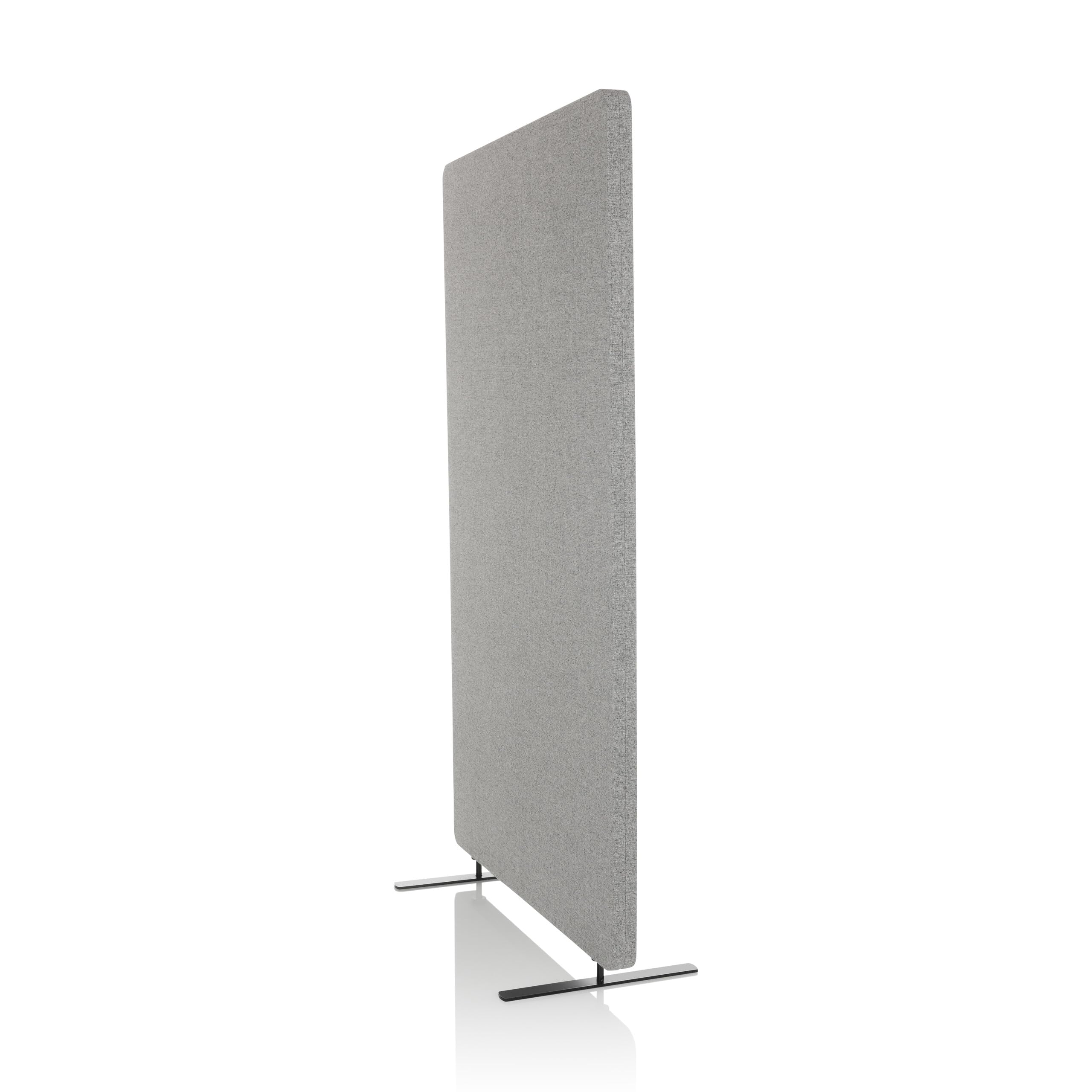 hjh OFFICE Akustik Trennwand 142 cm hoch FLEXMIUT Stand Raumteiler Büro Sichtschutz Pinnwand, Hellgrau 891013