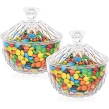 hotder 300ml 6pcs Acrylic Candy Can With Lid, Christmas Sweetmeat Dish, Candy Cookie Jars, Jewelry Box, Biscuit Containers Food Storage, Decorative Jar