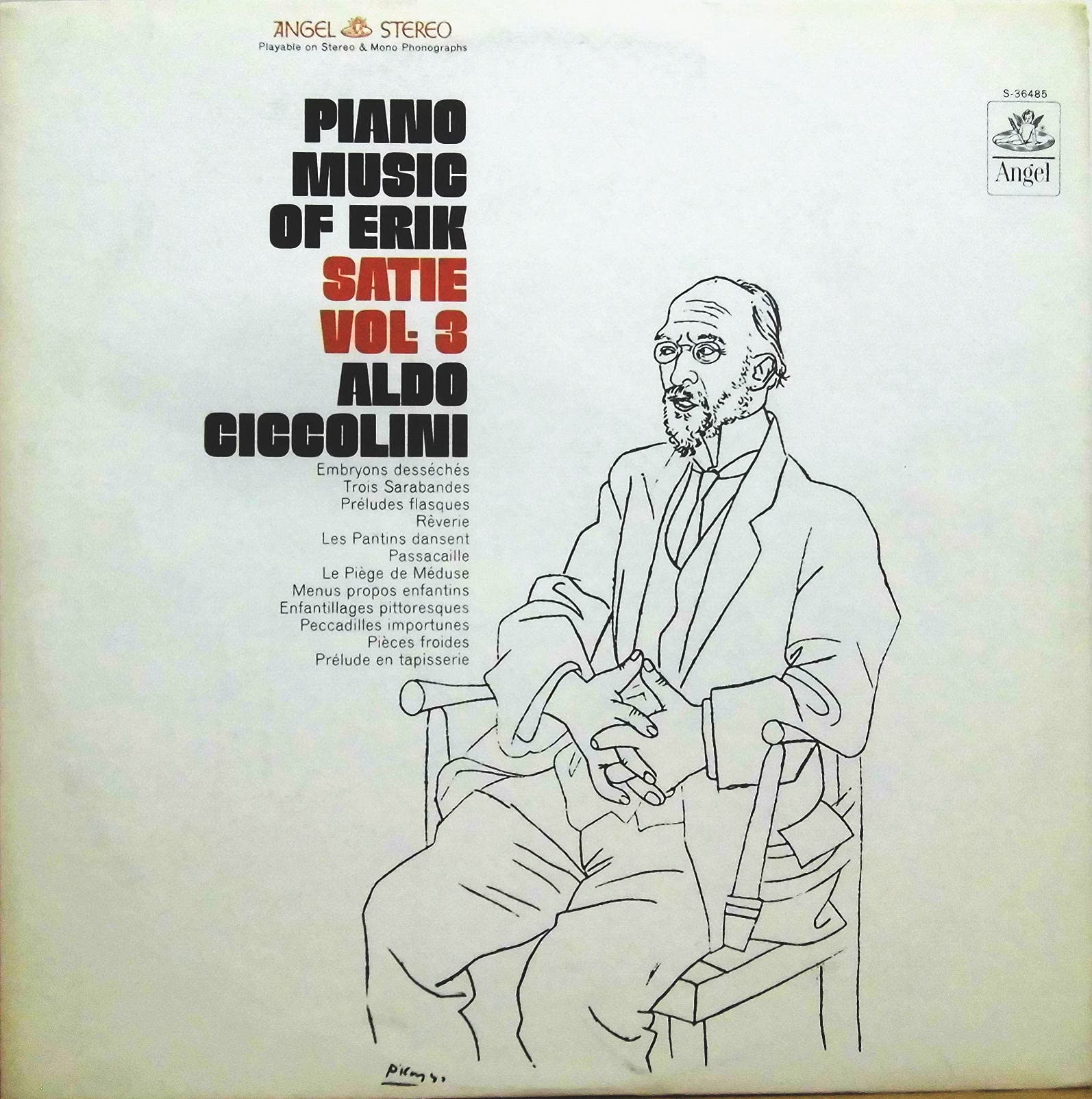Amazon | Piano Music of Erik Satie, Vol.3 / Aldo Ciccolini [Vinyl 