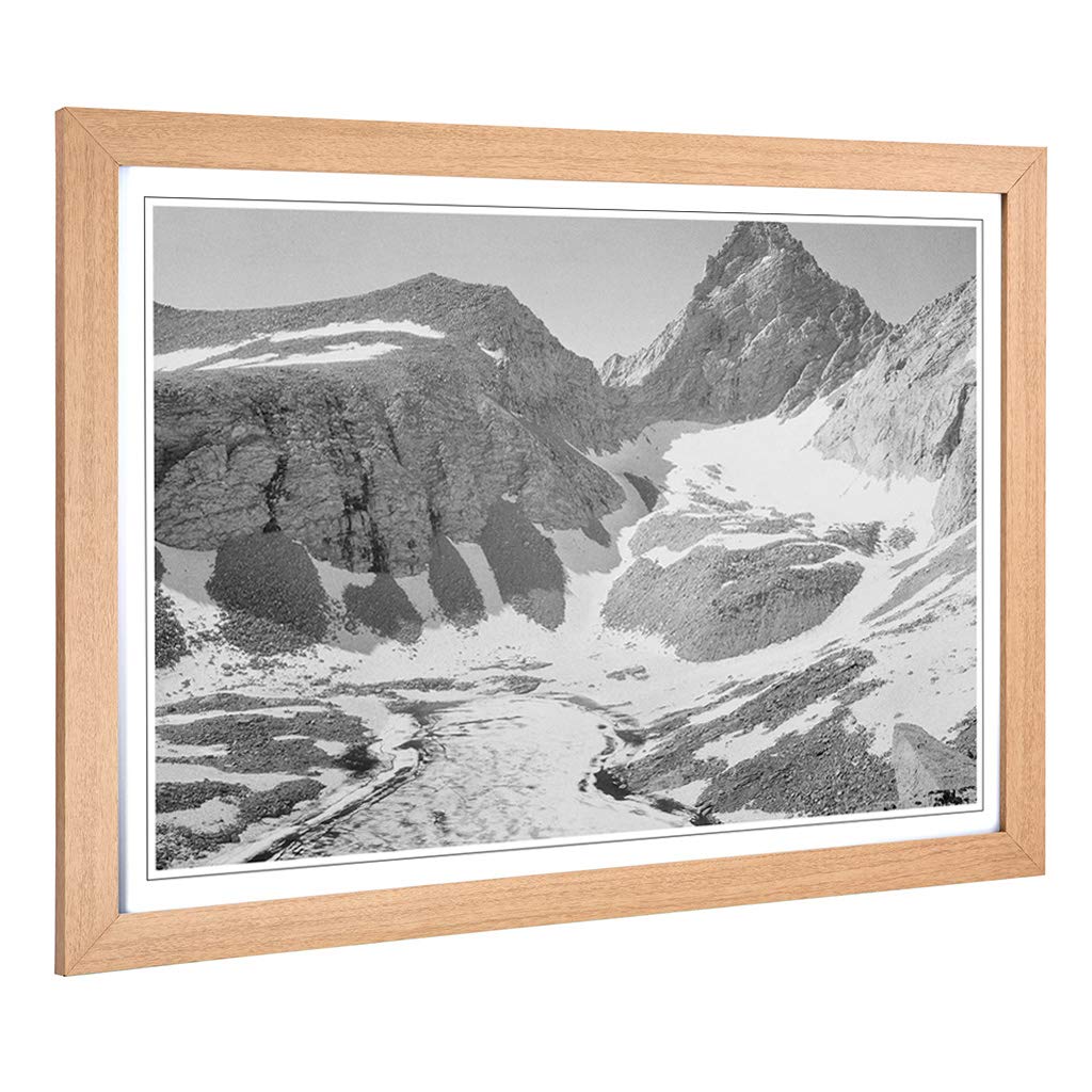 Big Box Art Framed Print of Ansel Adams Junction Peak. Kings River Canyon Design | Wall Art Picture| Home Decor for Kitchen, Living Room, Bedroom, Hallway, Oak, A2 / 24.5x18 Inch / 62x45cm