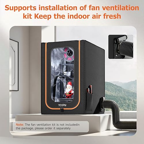 Miniatura 4 de Carcasa para impresora 3D con iluminación LED, resistente al polvo, a prueba de polvo, cubierta protectora de temperatura constante para Creality