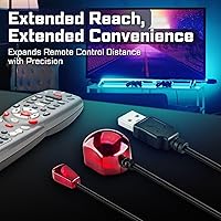 Vista 2 de TNP Cable extensor de control remoto infrarrojo infrarrojo (25 pies) - Receptor IR alimentado por USB y cable de extensión de emisor IR - Kit
