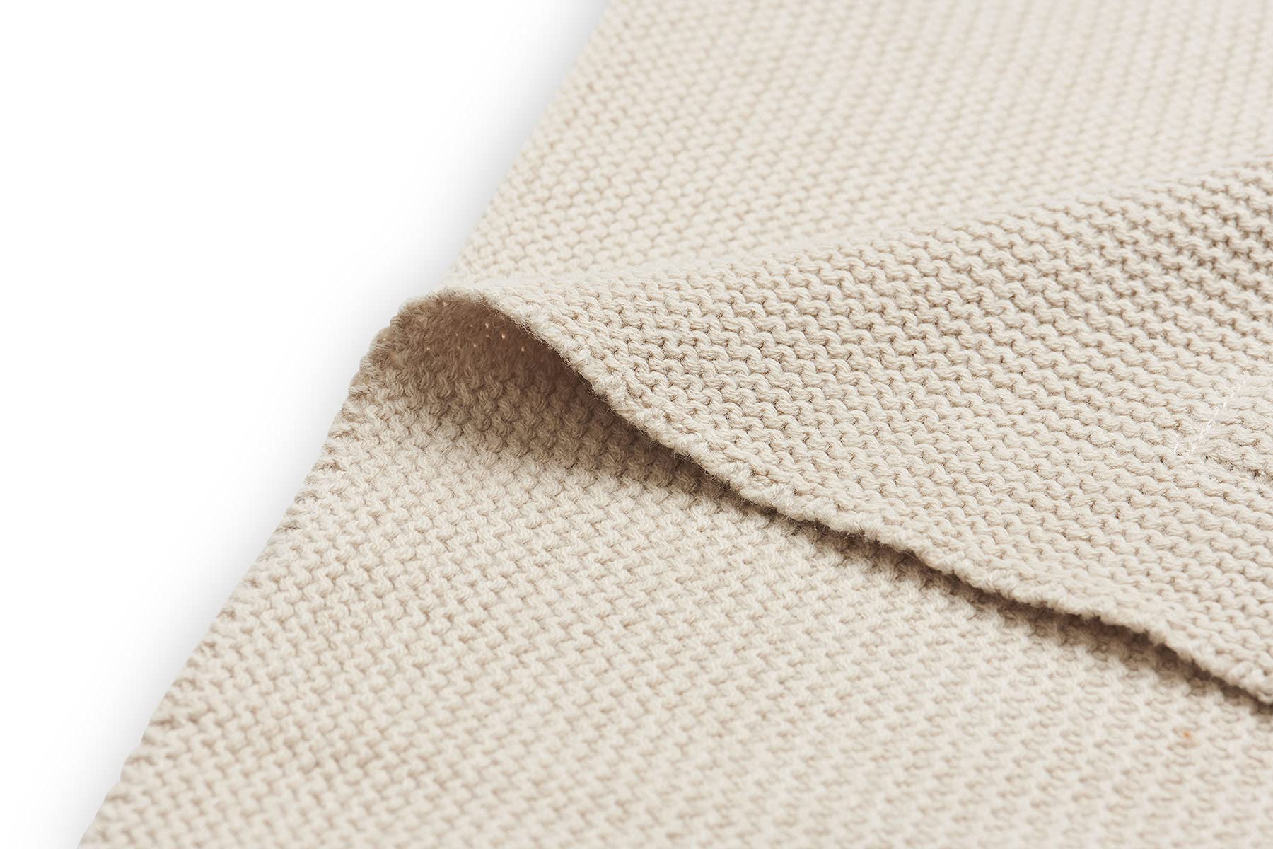 Jollein Couverture de Berceau en Tricot Basique, 100 cm Longueur x 75 cm Largeur, Nougat Beige