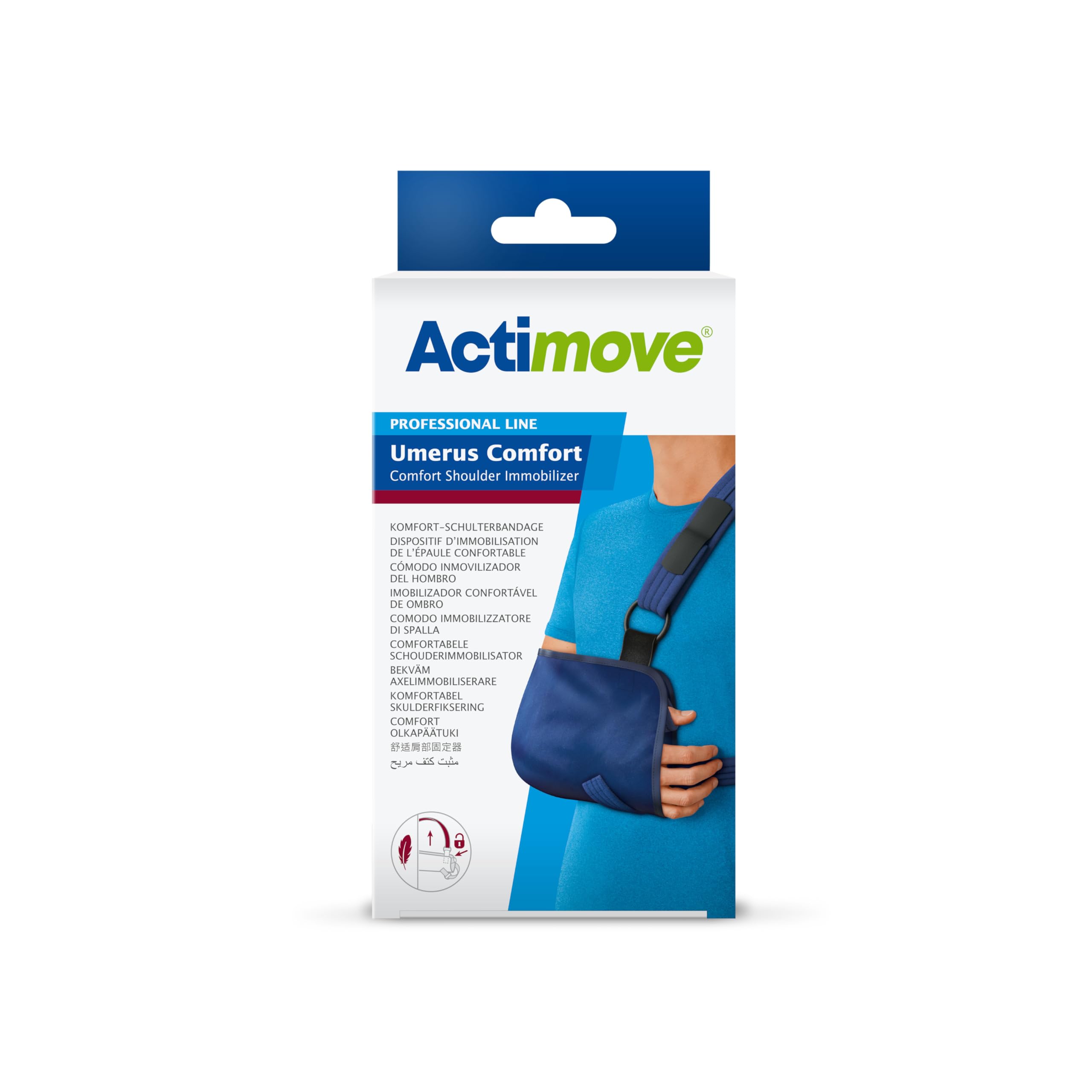 BSN Medical 72819-40 Actimove Umerus - Inmovilizador de hombro y brazo superior con gran comodidad de uso, mediano, 37 cm - 40 cm