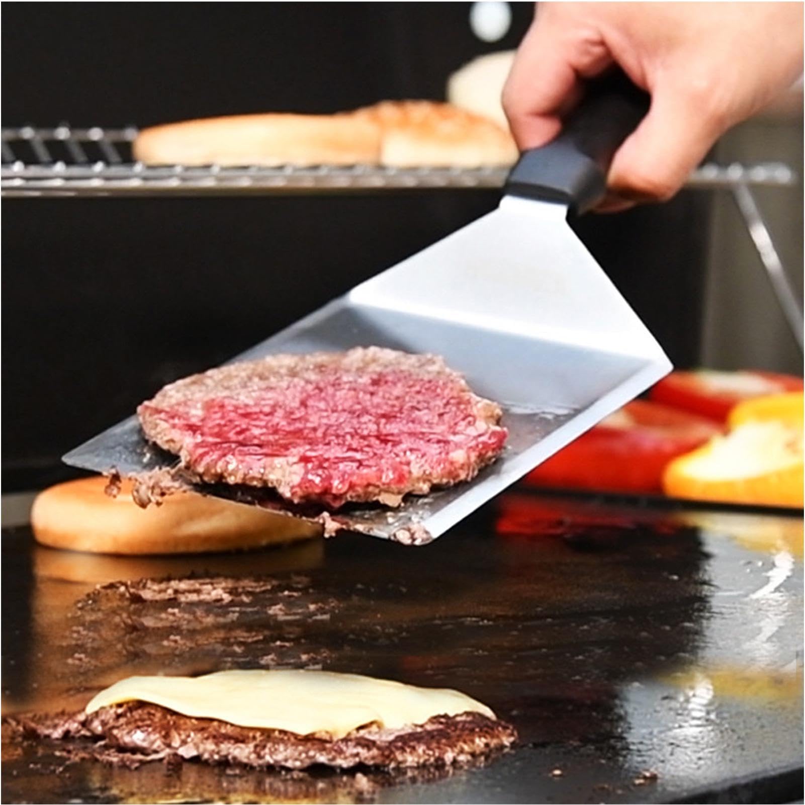 Zestaw Do Prasowania Burgerów Smash 4 Części Stal Nierdzewna Solniczka | Komplet Do Smash Burgerów Użytek w domu i na zewnątrz: kuchnia, grill i