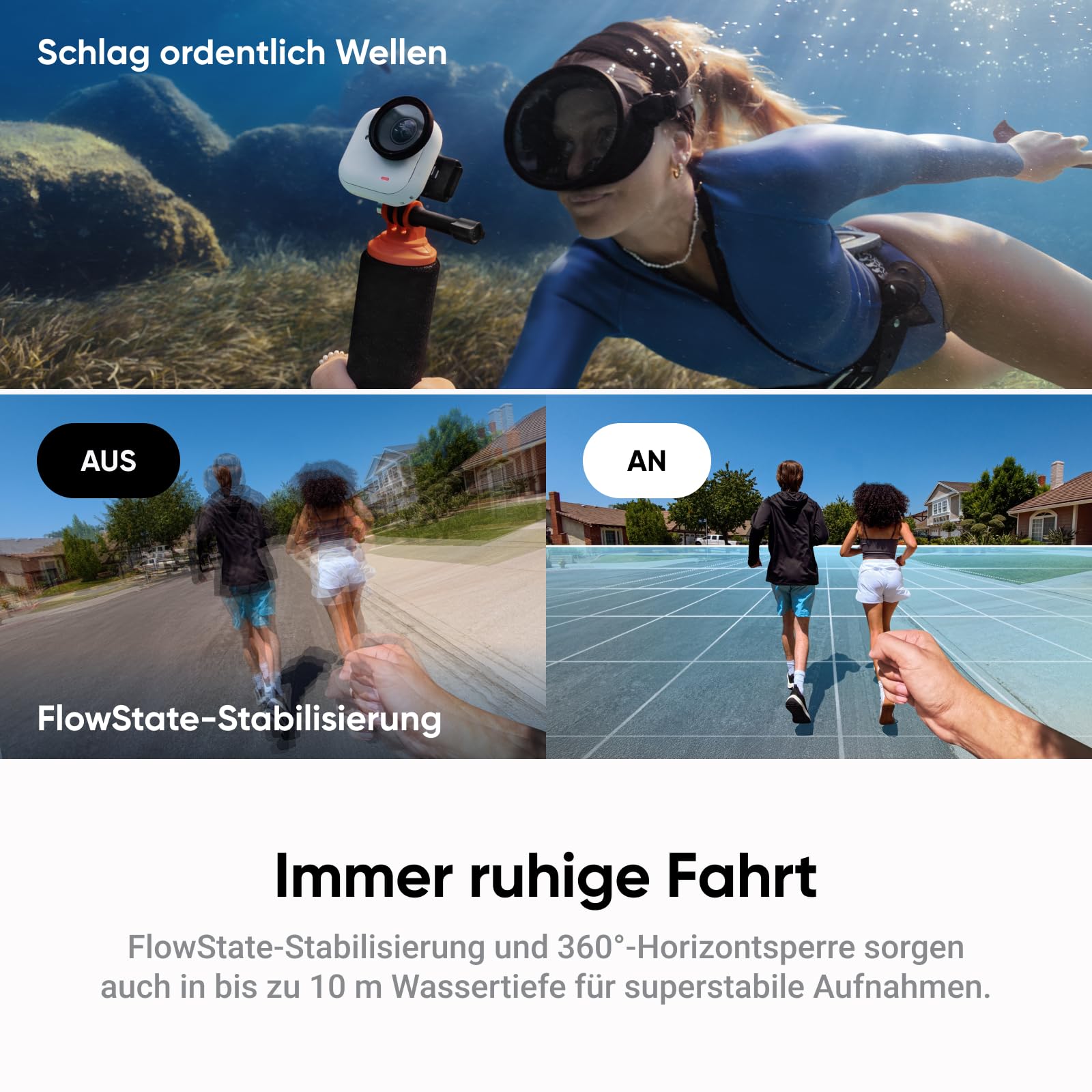 Insta360 GO Ultra Creator Arctic White 4K Kamera FlowState Stabilisierung 200 Minuten Akkulaufzeit