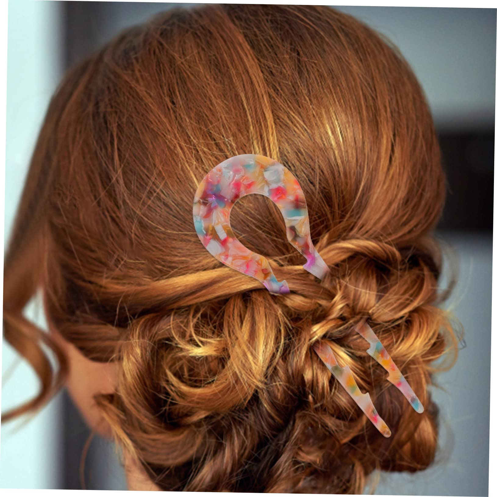 Beavorty 12piezas Horquillas u Acetato Para Coletas Sujetadores De Moño y Accesorios De Pelo Estilo Elegante Carey