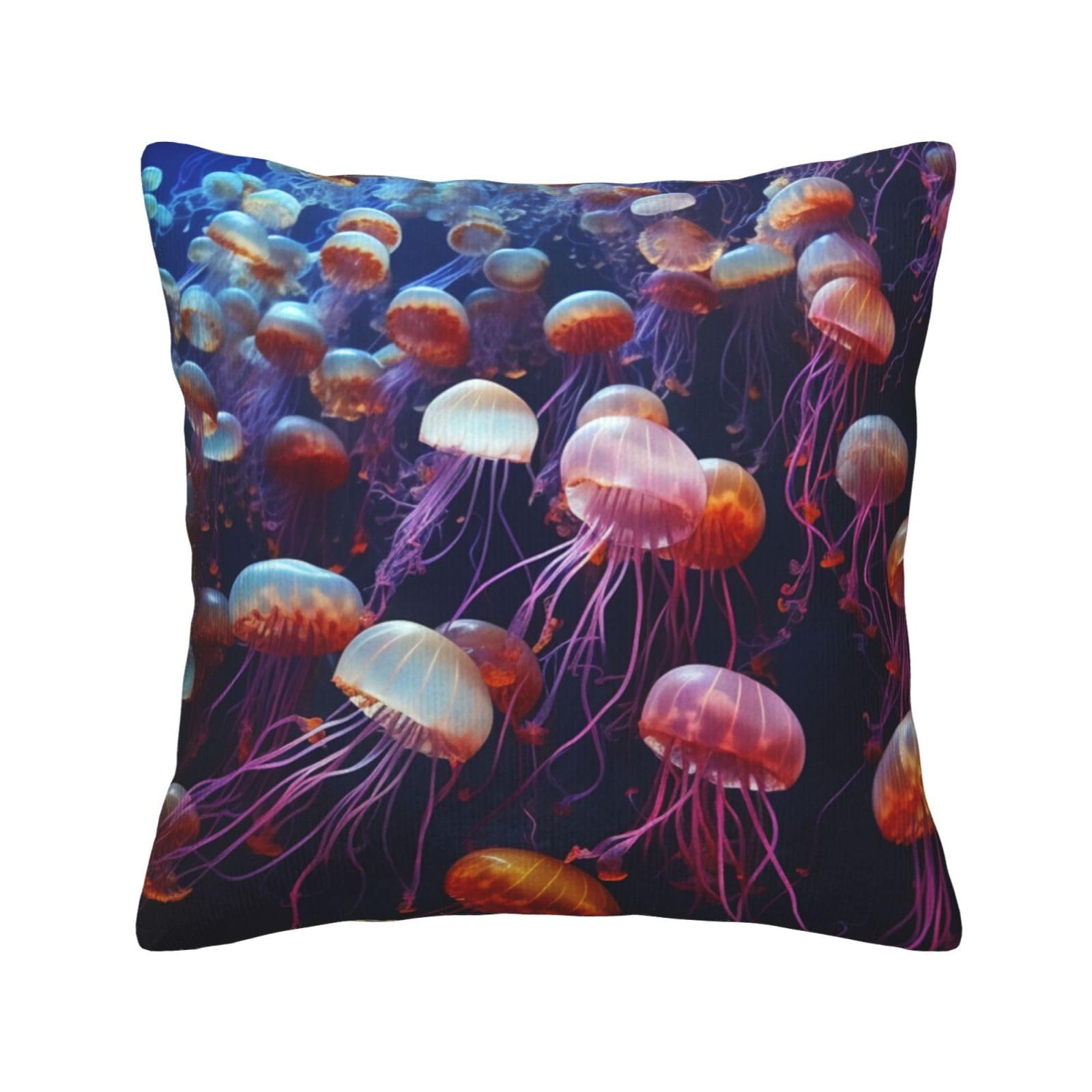 Housse de coussin velours côtelé méduse 40x40 cm pour déco canapé salon
