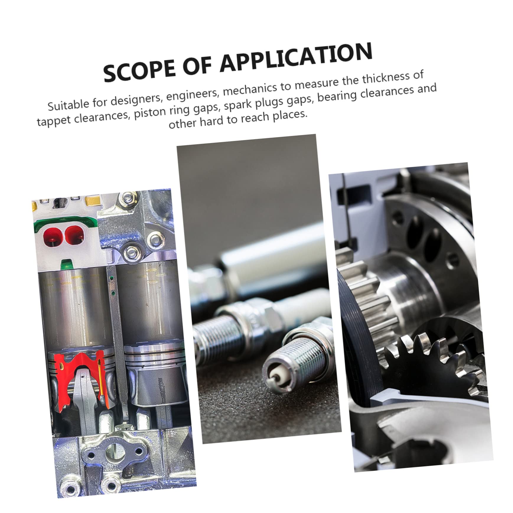 HOLIDYOYO Feeler Gauge Set High Precision Metric Gauges 1pc Spring Steel Feeler Gauge Thread Fixing Grinding Tool Testing Easy to Carry Use