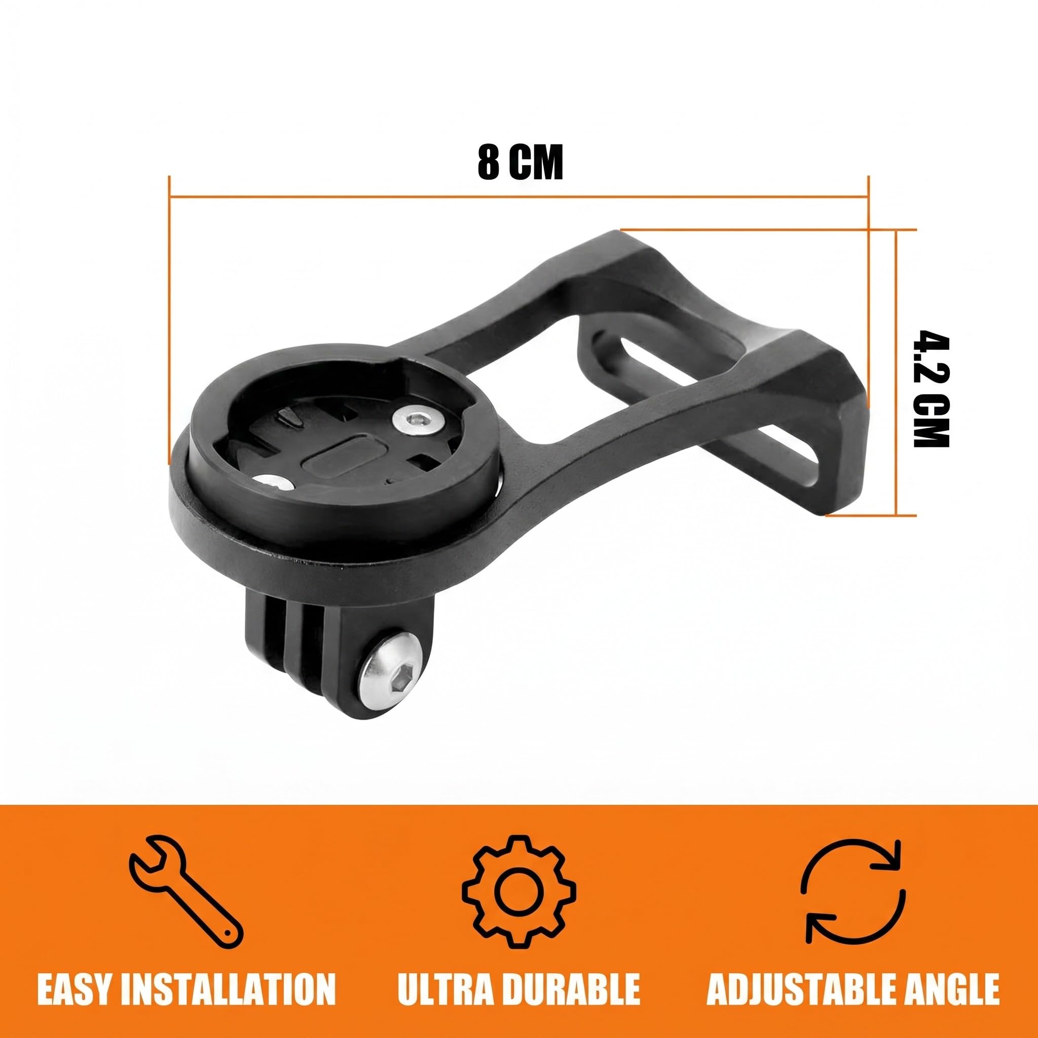 Supporto Prolungato per Computer da Ciclismo, in Lega di Alluminio Regolabile, Compatibile con Garmin Edge e Attacco per Action Camera, per Bici da Strada, MTB e Gravel
