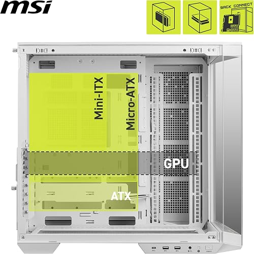 MSI MAG PANO 100L PZ White Boîtier PC Gaming ATX, Micro-ATX et Mini-ITX - 4