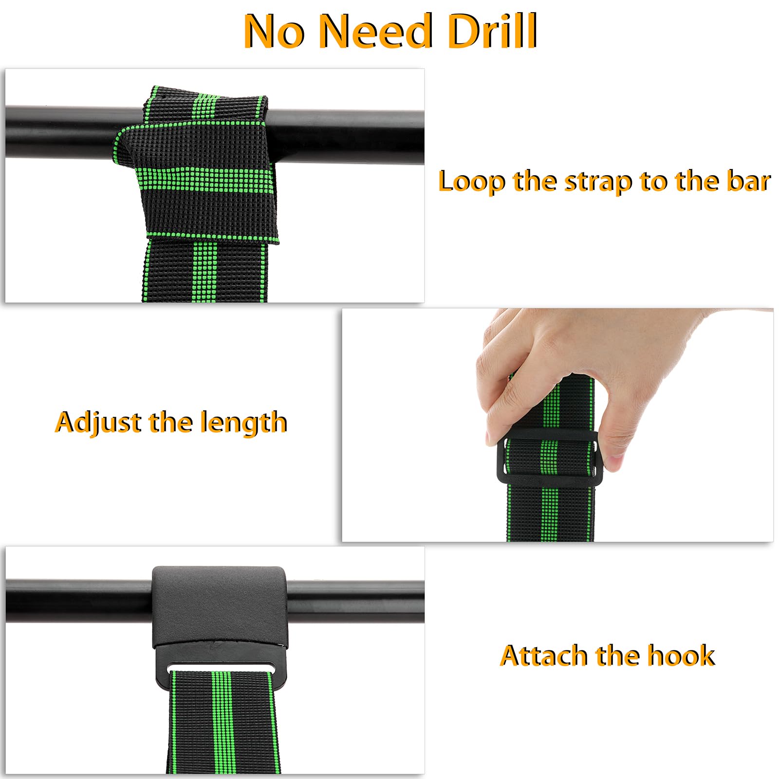 Sangle Verrouillage Poubelle - Anti-vent, Animaux Et Déversement - Nylon Réglable Noir