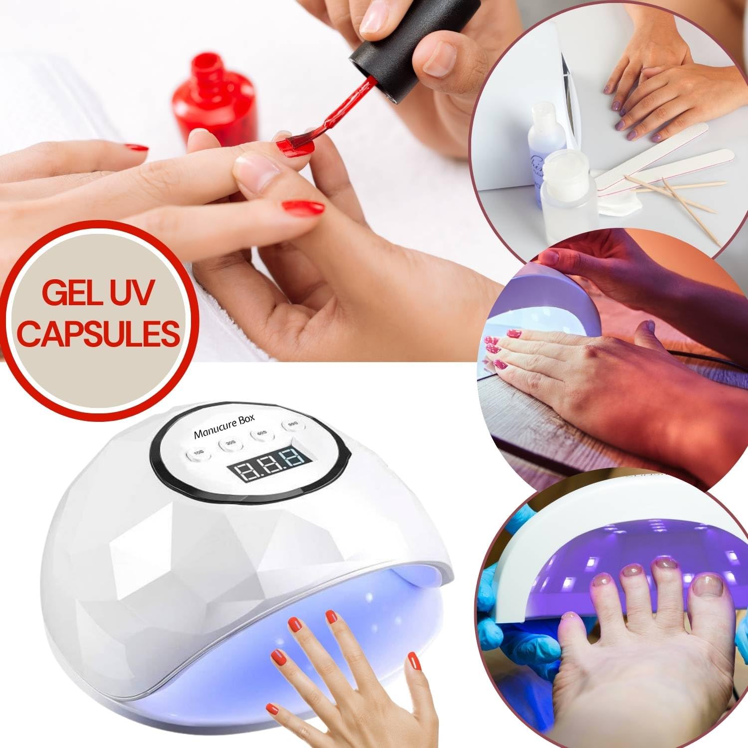 Lampe à Ongles LED PRO Marinho Paris - Pour Vernis Semi-permanent Et Gel, Durée 30 000h